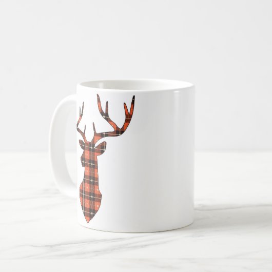 Plaid Deer Koffiemok (Voorkant links)