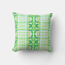 Plaid Designer Sierkussen in blauw en groen