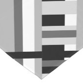 Plaid Diagonal in Zwart, Wit & Grijs Korte Tafelloper (Hoek)