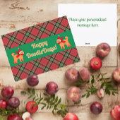 Plaid Doodle Gouden Gele Hond Gepersonaliseerd Koffiemok