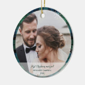 Plaid Eerste Kerstmis Getrouwd Campbell Tartan Keramisch Ornament (Links)