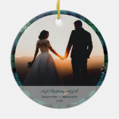 Plaid Eerste Kerstmis Getrouwd Campbell Tartan Keramisch Ornament (Achterkant)