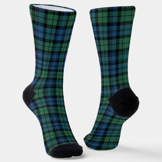 Plaid Elegant Campbell Green Rustic Tartan Sokken (Gebogen)