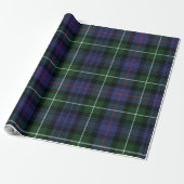 Plaid Elegant Green Rustic Tartan Cadeaupapier (Uitgerold)