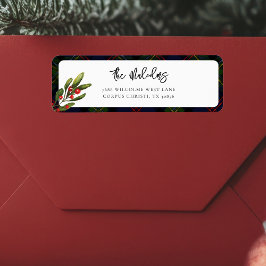 Plaid Elegant Rustic Classic Tartan Retouradres Etiket