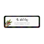 Plaid Elegant Rustic Classic Tartan Retouradres Etiket (Voorkant)