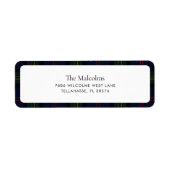 Plaid Elegant Rustic Classic Tartan Retouradres Etiket (Voorkant)