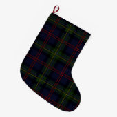 Plaid Elegant Rustic Holiday Tartan Grote Kerstsok (Voorkant (Hangend))