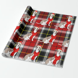 Plaid en Italiaans Greyhound Hondenliefhebbers Ker Cadeaupapier