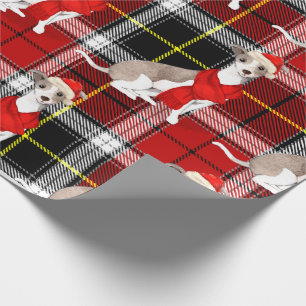 Plaid en Italiaans Greyhound Hondenliefhebbers Ker Cadeaupapier