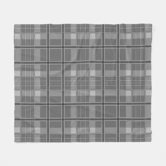Plaid en kant zwart wit grijs schattig girly fleece deken (Voorkant (Horizontaal))