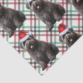 Plaid en Kerst Bouvier Hondenliefhebber Vakantie Tissuepapier (Detail)