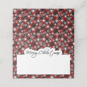 Plaid en sneeuw Kerstmis Plaatskaartje (Buitenkant ongevouwen)