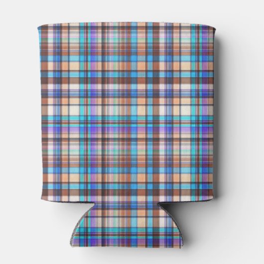 Plaid Fabric Checkered Print Pattern-57688 Blikjeskoeler (Achterkant)
