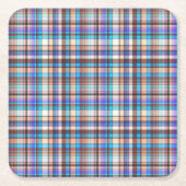 Plaid Fabric Checkered Print Pattern-57688 Kartonnen Onderzetters (Voorkant)