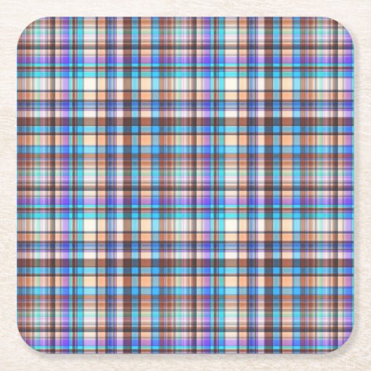 Plaid Fabric Checkered Print Pattern-57688 Kartonnen Onderzetters (Voorkant)