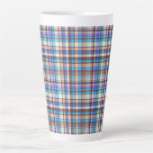 Plaid Fabric Checkered Print Pattern-57688 Latte Mok (Voorkant)