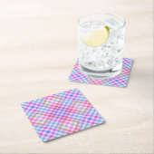 Plaid Fabric Texture Pattern Kartonnen Onderzetters (Insitu)