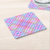 Plaid Fabric Texture Pattern Kartonnen Onderzetters (Schuin)