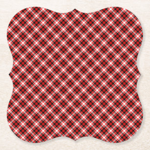 Plaid Fabric Textuur Rood Digitaal Papier Kartonnen Onderzetters