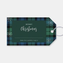 Plaid Familie Groen Blauw Campbell Tartan Cadeaulabel