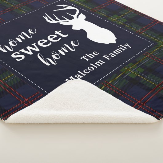 Plaid Familie Vakantie Clan Malcolm Custom Tartan Sherpa Deken (3/4)