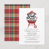 Plaid Family Reunion Jaarlijkse zomerse BBQ Kaart (Voorkant / Achterkant)