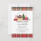 Plaid Favoriete Dingen Kerst Feestdagen Kaart (Voorkant)