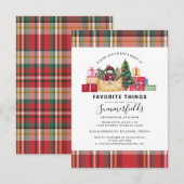 Plaid Favoriete Dingen Kerst Feestdagen Kaart (Voorkant / Achterkant)