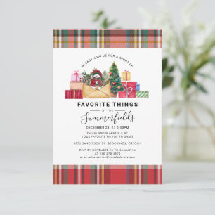 Plaid Favoriete Dingen Kerst Feestdagen Kaart