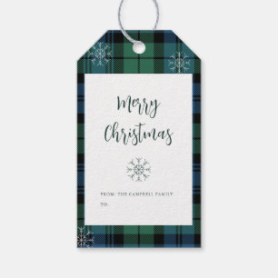 Plaid Feestelijke Familie Campbell Tartan Cadeaulabel