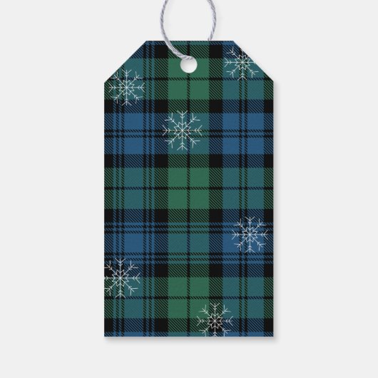 Plaid Feestelijke Familie Campbell Tartan Cadeaulabel (Achterkant)