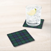 Plaid Festive Classic Rustic Groen Tartan Kartonnen Onderzetters (Insitu)