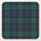 Plaid Festive Classic Rustic Groen Tartan Kartonnen Onderzetters (Voorkant)