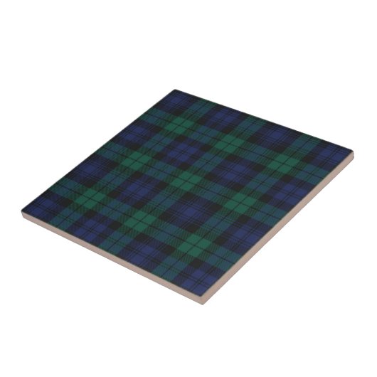 Plaid Festive Classic Rustic Groen Tartan Tegeltje (Zijkant)