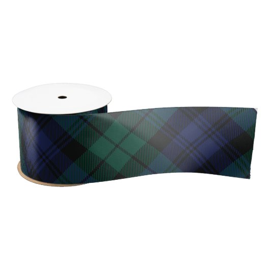 Plaid Festive Classic Rustiek Groen Paarse Tartan Satijnen Lint (Spoel)