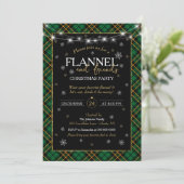 Plaid Flannel en Vrienden Kerstfeest Kaart (Staand voorkant)