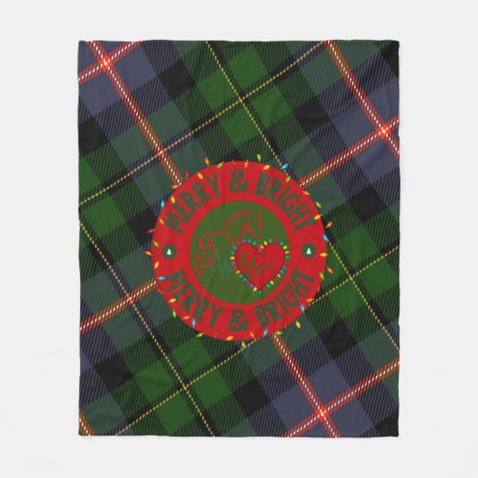 Plaid Fleece Blanket Merry & Bright Deken (Voorkant)