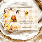 Plaid Floral vond ze haar honingbruid Bedankkaart