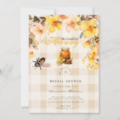 Plaid Floral vond ze haar honingbruid Kaart (Voorkant)