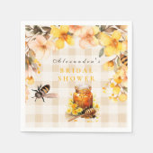 Plaid Floral vond ze haar honingbruid Servet (Voorkant)