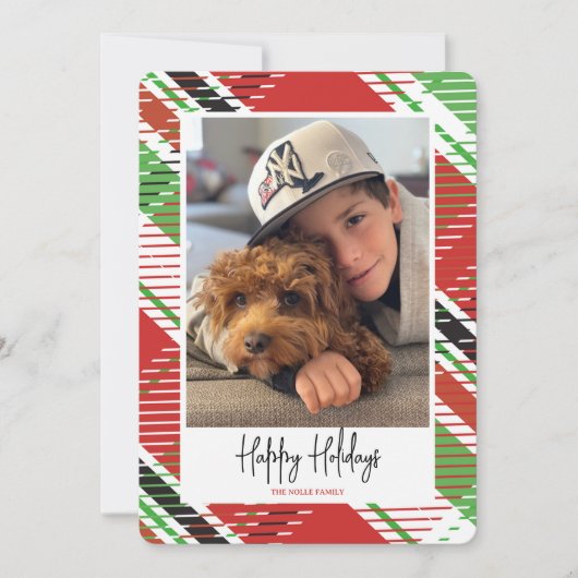 Plaid Foto Vakantie Kaart (Voorkant)