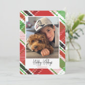 Plaid Foto Vakantie Kaart (Staand voorkant)