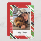 Plaid Foto Vakantie Kaart (Voorkant / Achterkant)