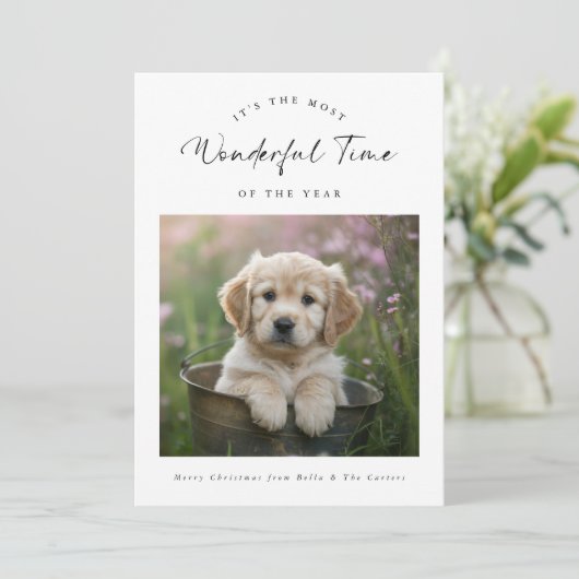 Plaid Funny Dog houdt van kerst Kaarten (Staand voorkant)