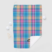 Plaid Gepersonaliseerd Blauw, Paarse, Turquoise, G Golfhanddoek (Insitu)