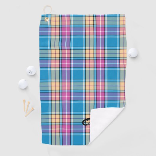 Plaid Gepersonaliseerd Blauw, Paarse, Turquoise, G Golfhanddoek (Insitu)
