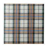 Plaid Geruite Stof Keramische Tegel Modern Design Tegeltje (Voorkant)