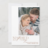 Plaid Getrouwd en vrolijke Passen getrouwd Foto Feestdagenkaart (Voorkant)