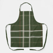 Plaid Gezellige Cabin Forest Green Traditionele BB Schort (Voorkant)
